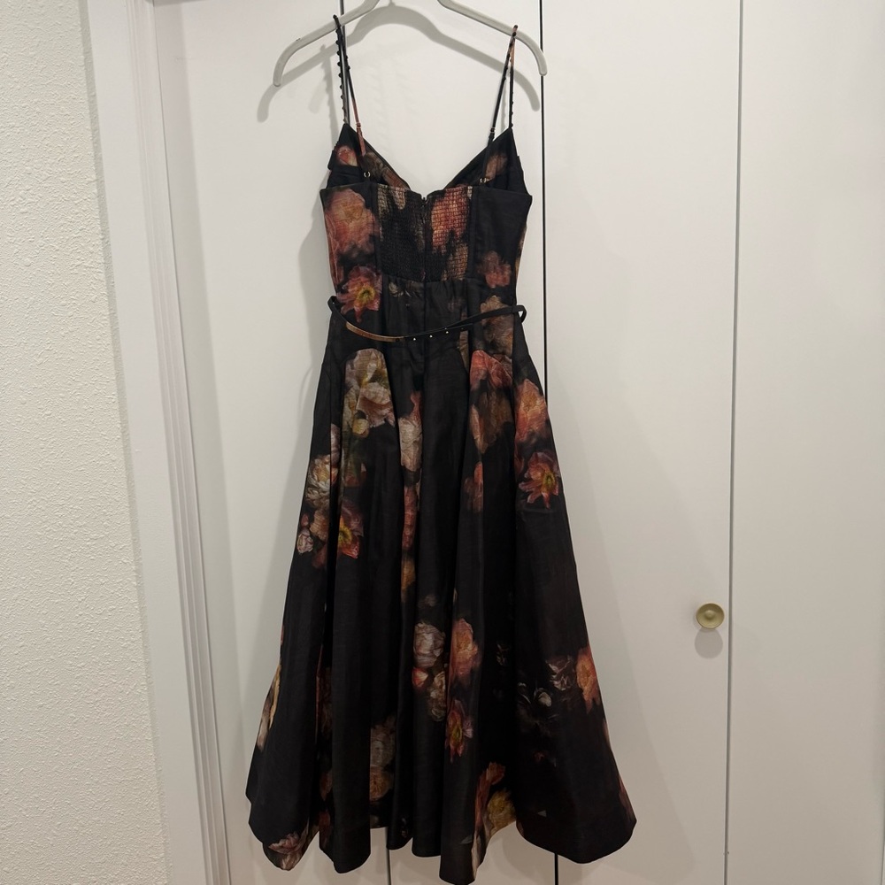 NWT: Zimmermann Hypnotic Twist Midi Dress in Russet Floral - Picture 6 of 8